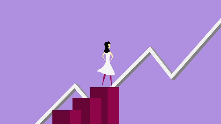 Step-by-step growth illustration