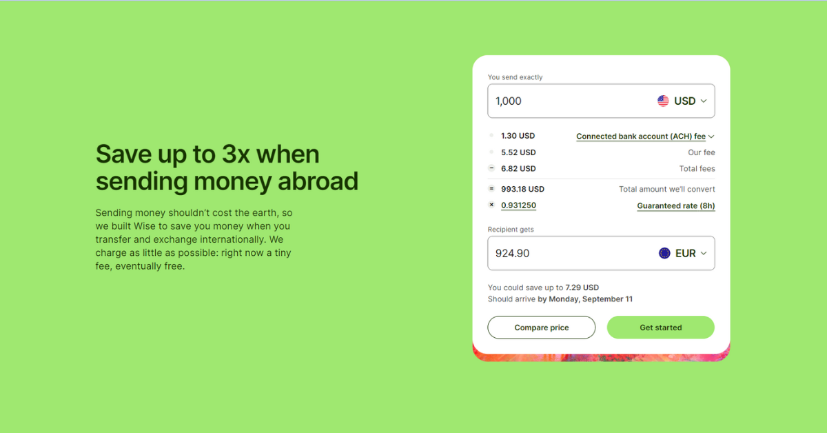 wise landing page 2023