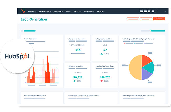 HubSpot dashboard Beans United